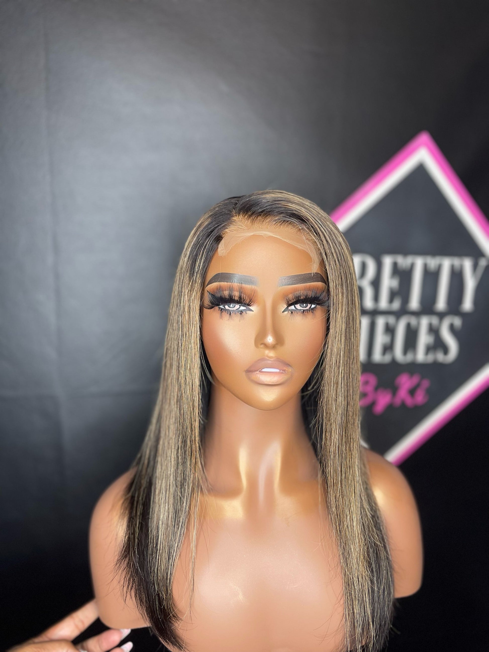 HD Lace Wigs | 14” Aylin Short Unit  (Glue less) | Pretty Pieces by Ki 